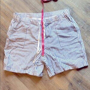 J. Jill Seaside Cotton Shorts Striped Nautical